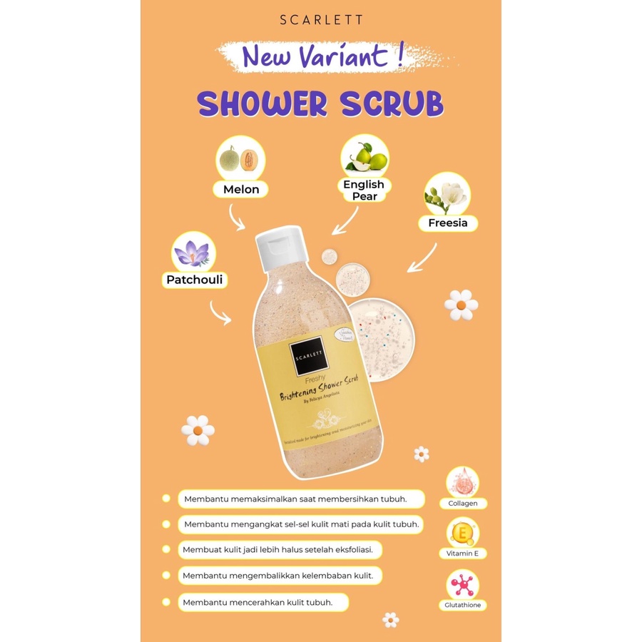 SCARLETT WHITENING SHOWER SCRUB 300 ML BY FELICYA ANGELISTA