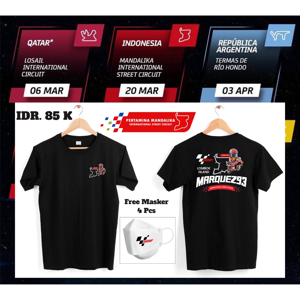 Kaos Mandalika Marc Marquez