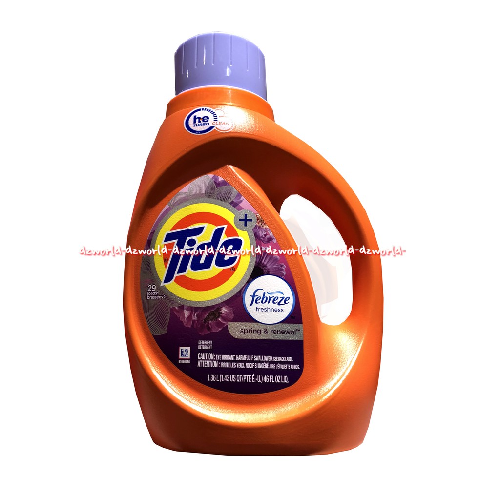 Tide Detergent Liquid Febreze 1.09L Spring &amp; Renewal Deterjen Cair Sabun Cuci Baju Taide Kemasan Botol