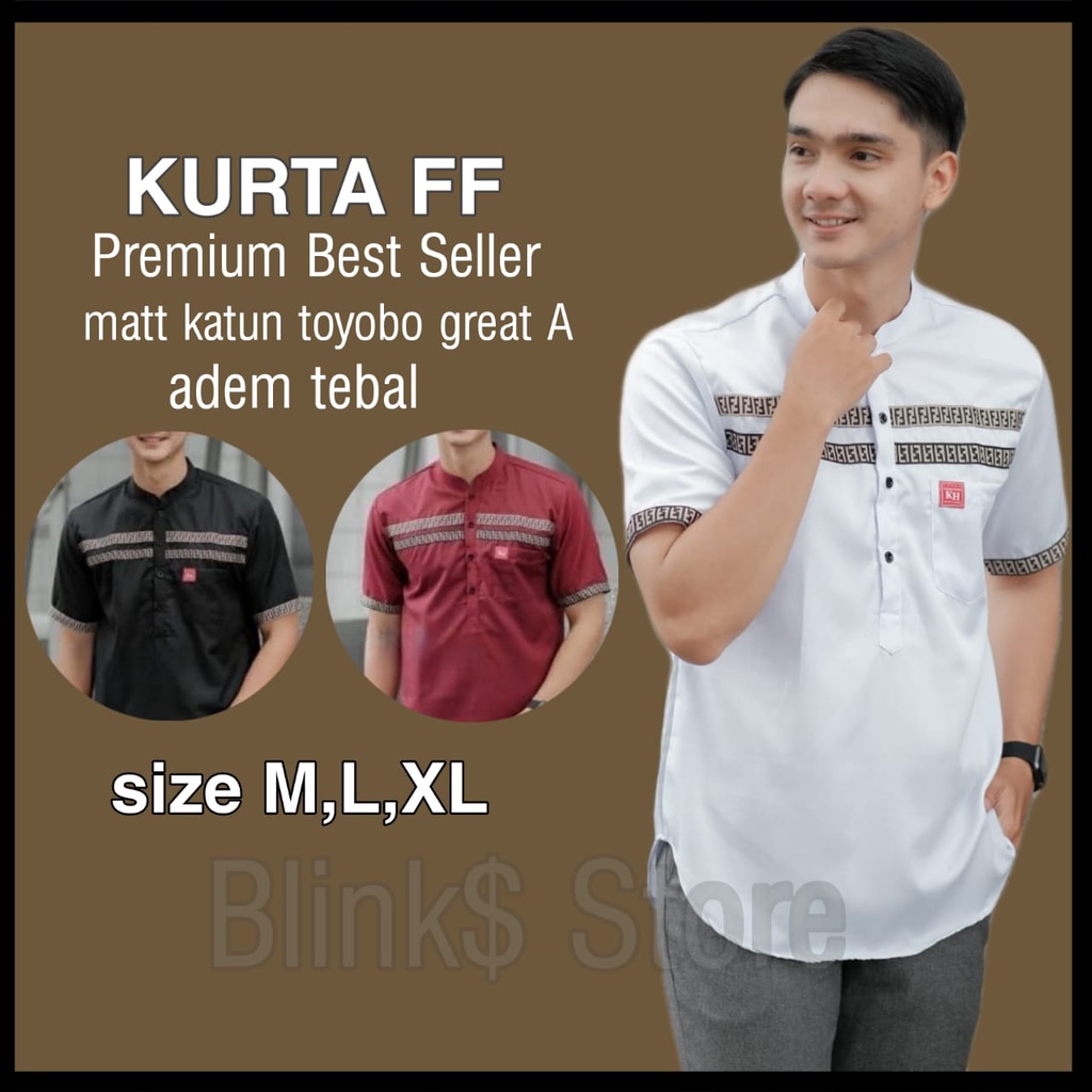 Baju Koko Kurta Dewasa Lengan Pendek Baju Koko Pakistan Premium Koko Kurta FF Termurah 2022