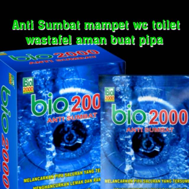 Anti sumbat mampet wc toilet wastafel aman buat pipa BIO 2000