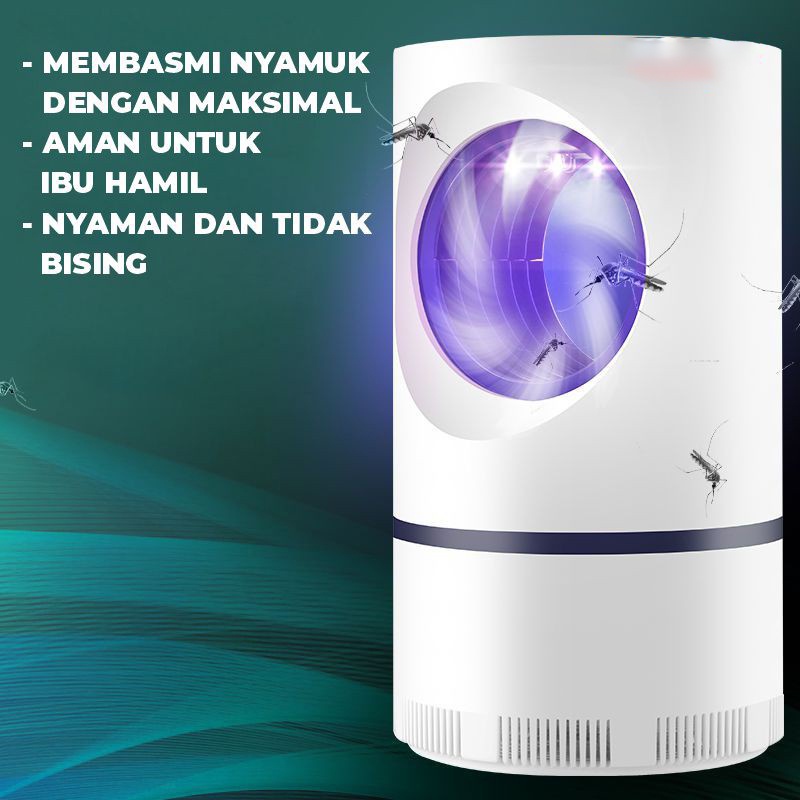 Mosquito Killer Lamp &amp; Lampu LED Ampuh Membasmi Nyamuk Aman Untuk Bayi Keluarga PUTIH