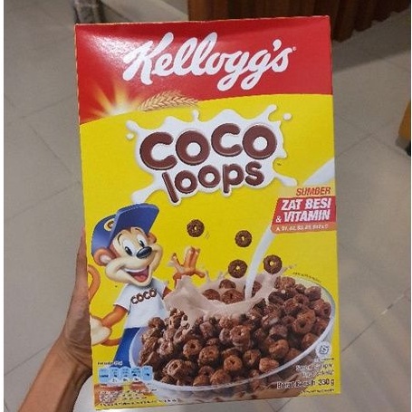 

Kelloggs Coco loops sereal coklat whole grain cereal THAILAND kellogg's 330gr