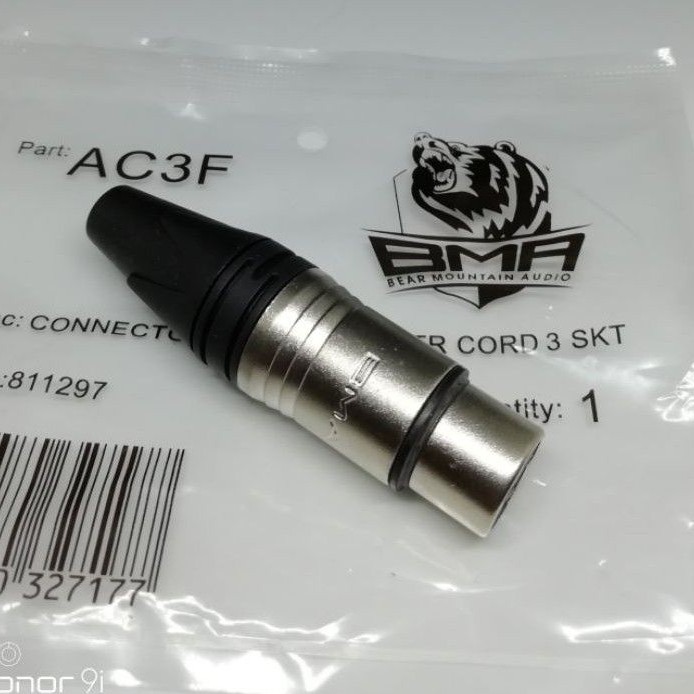 SOCKET CANON BMA SOKET CANON BMA ACK BMA JACK CANON FEMALE BMA AC3F ASLI KONEKTOR CONNECTOR XLR 3P 3