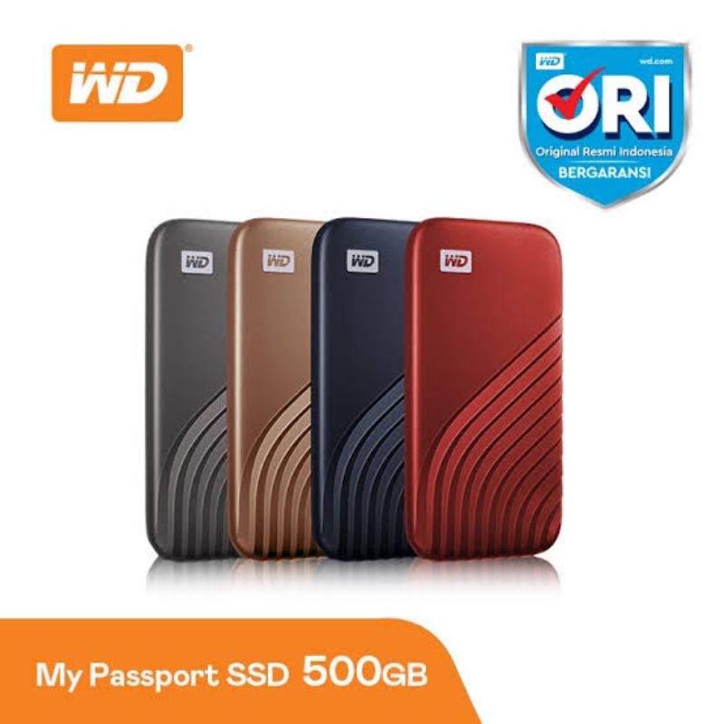 WD My Passport SSD eksternal 500GB External Portabel SSD USB Type C RESMI