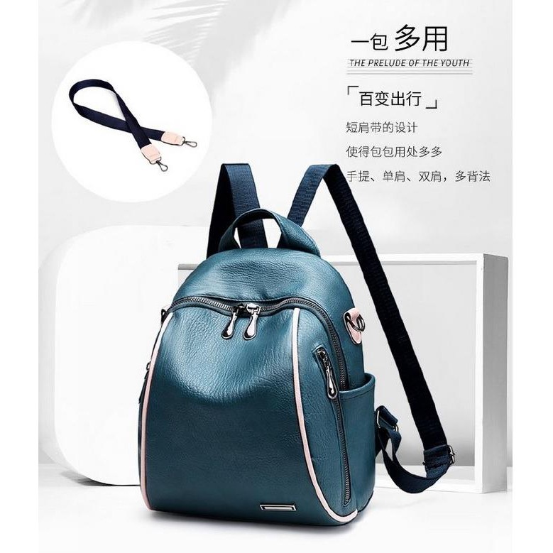 GT 1451 CR 7076 RISCE TAS RANSEL MULTIFUNGSI TALI POLOS IMPORT WANITA CEWEK PEREMPUAN JAKARTA BATAM