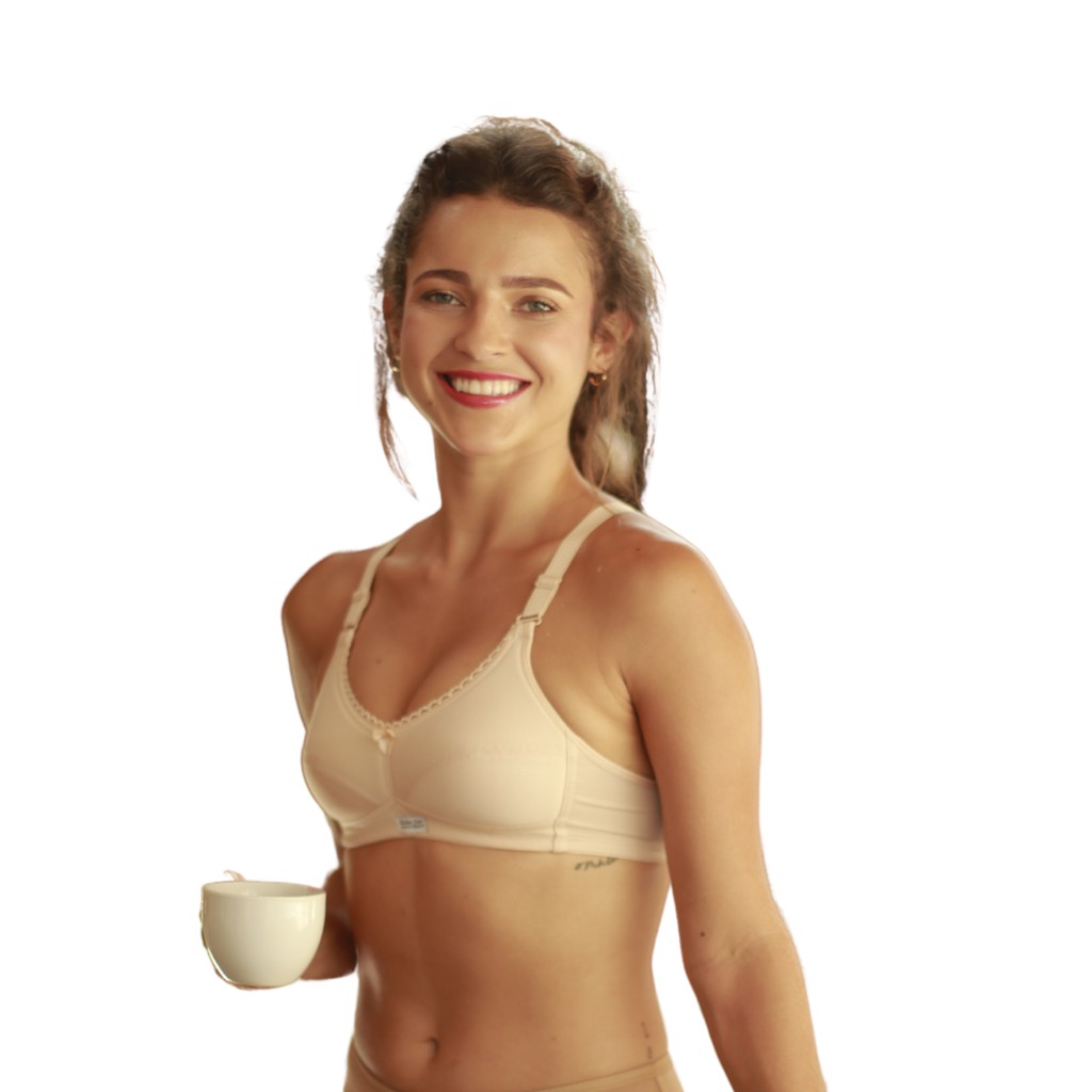 SUPER SOFT Golden Nick - Bra Sport Remaja Dewasa Busa Tipis Tanpa Kawat Mengkilap BH K371