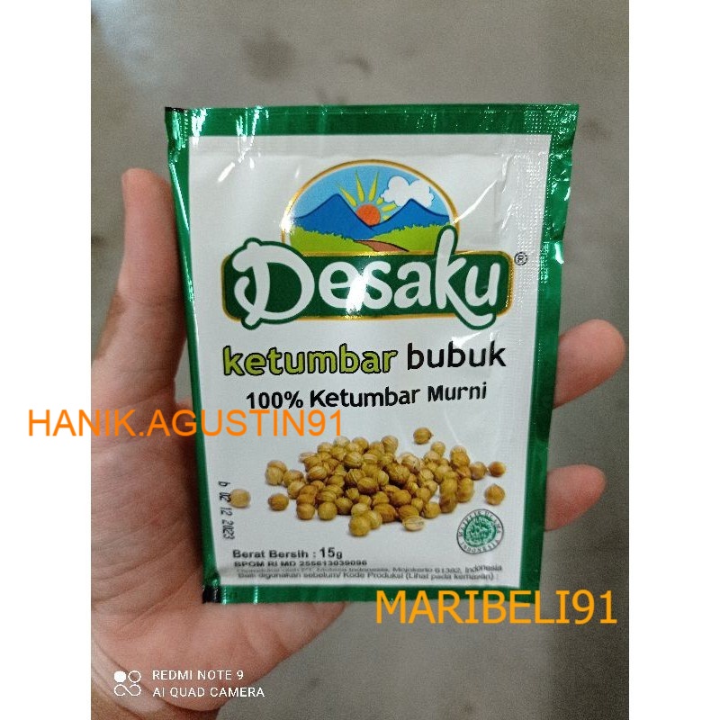 

Ketumbar Bubuk Desaku 15gr sachet maribeli91