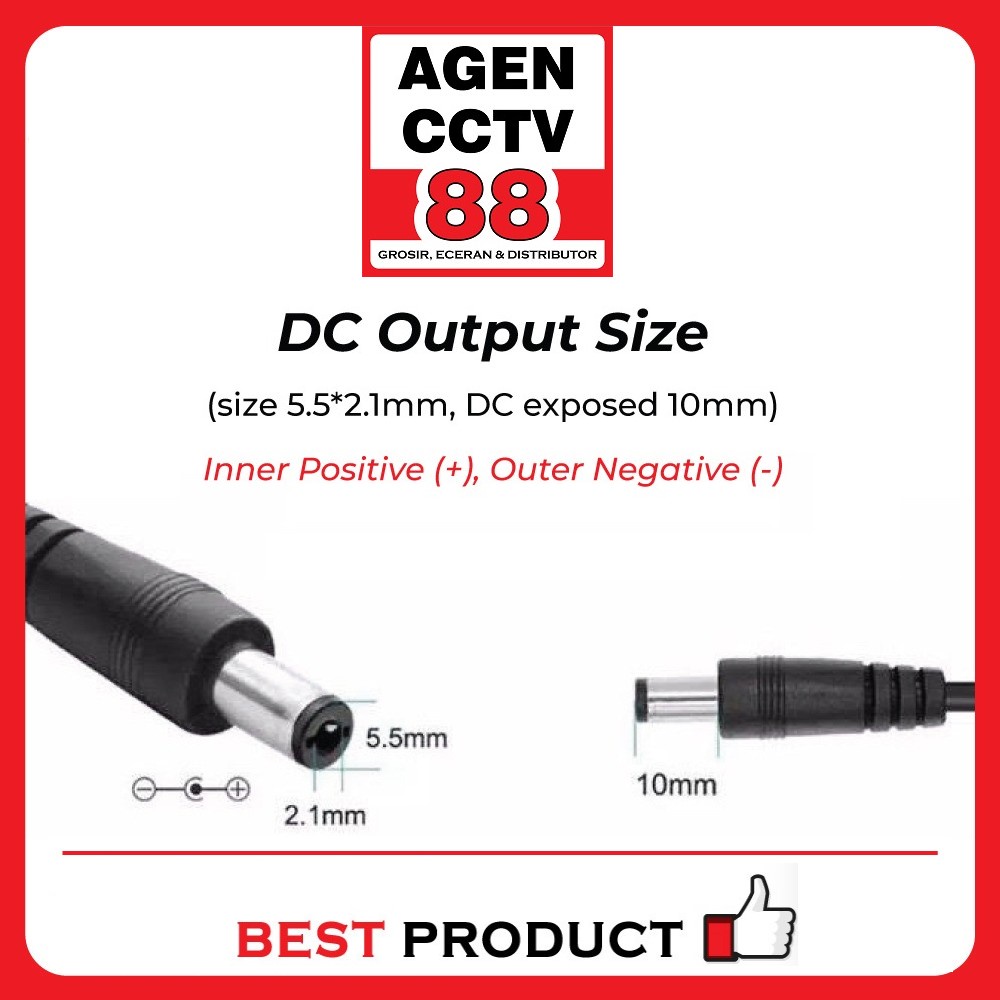 Adapter Adaptor Power Supply Output DC 12V 1A Spesial SALE Murah