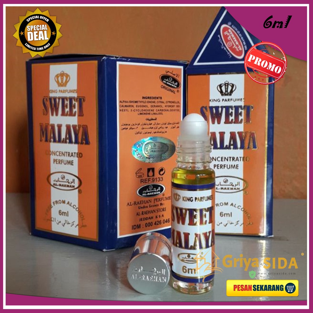 Parfum Sweet malaya 6ml alraehan minyak wangi mirip al rehab parfum Harga grosir PROMO!!