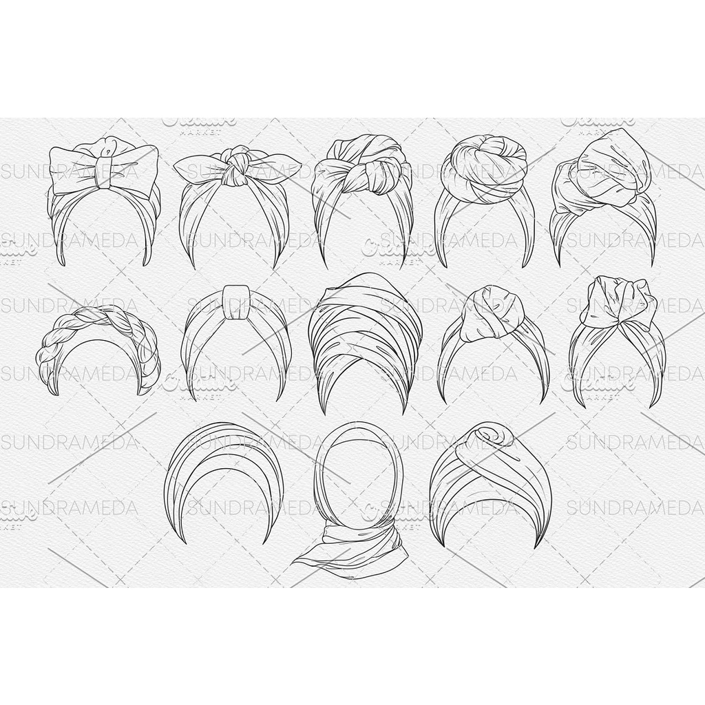 Procreate Brush - Hijab &amp; Headwear Procreate Brush Stamp