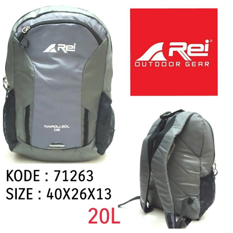 TERBARU TAS OUTDOOR PRIA TAS REI 71263 20L ORIGINAL WARNA ABU TERBARU