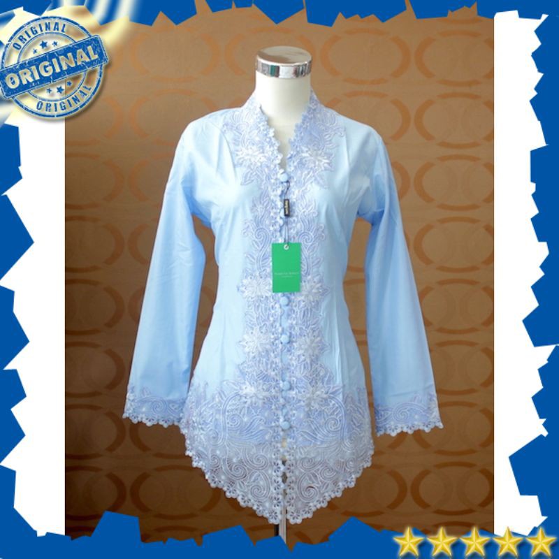 KEBAYA KATUN BORDIR 5 WARNA ELISA PUTIH BW UKURAN S M L XL KEBAYA KATUN BORDIR 5 WARNA ELISA PUTIH BW UKURAN S M L XL