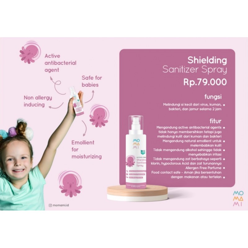 Momami Shielding Antiseptic Hand Sanitizer Spray Pembersih Tangan - 100ml