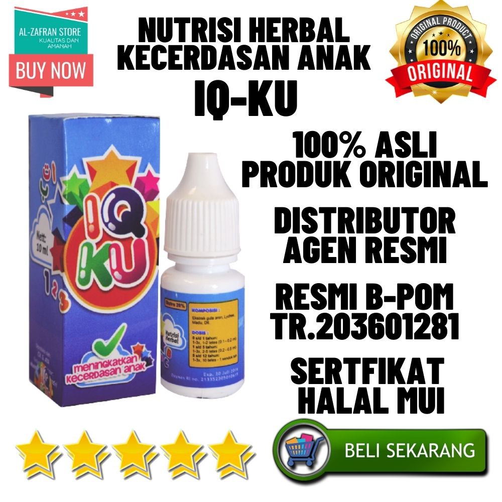 Vitamin Nutrisi Suplemen Otak Kecerdasan Daya Tahan Tubuh Bayi Anak Synbio Probiotik IQku IQ Ku Laku