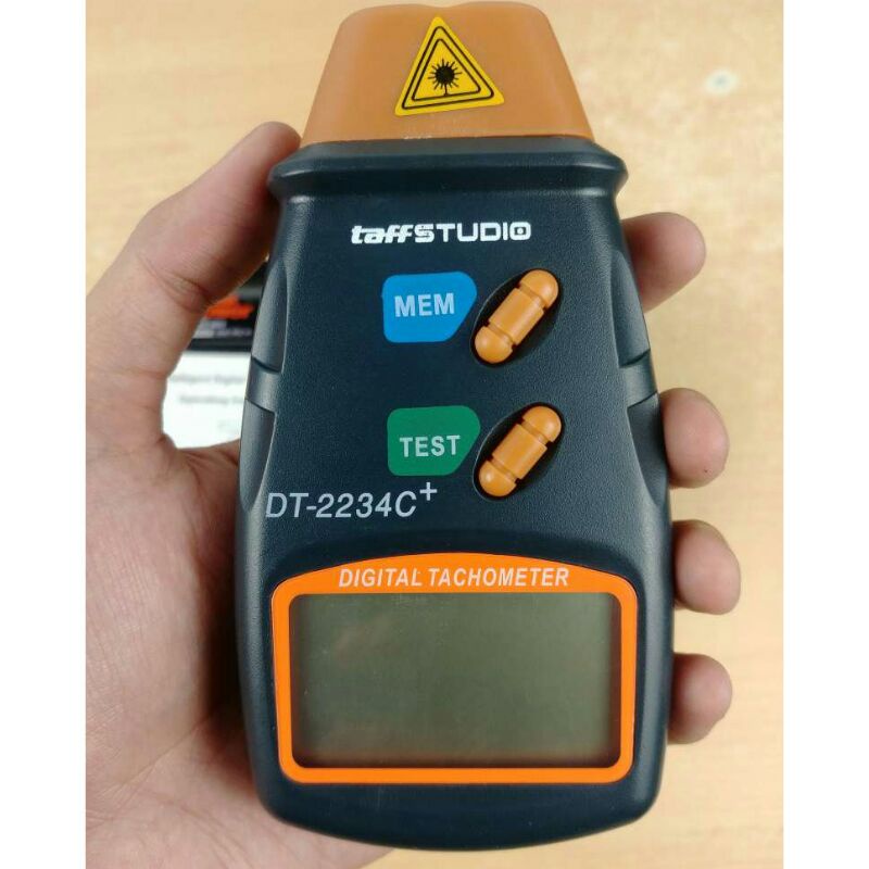 LCD Digital Laser Photo Tachometer 2.5 100000 RPM - DT-2234C+ - Black