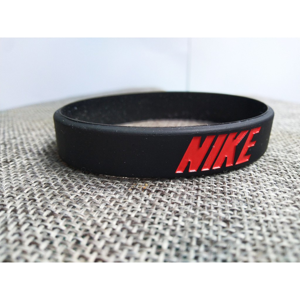 COD NIKE GELANG TANGAN PRIA - GELANG KARET NIKE SPORT ORIGINAL FASHION NIKE HITAM L M