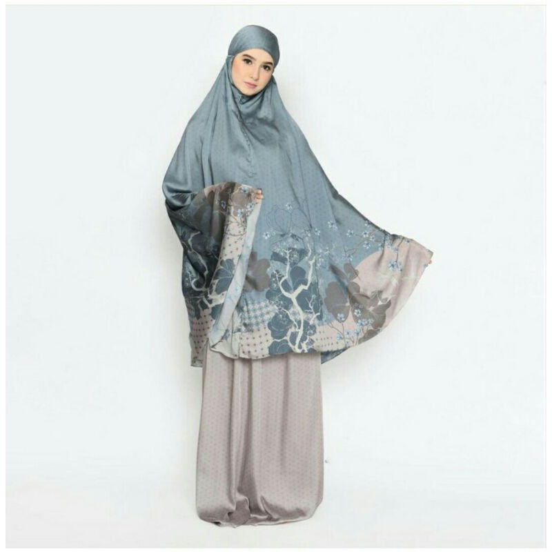 Mukena Travel Printing Miraya SAKURA BLUE