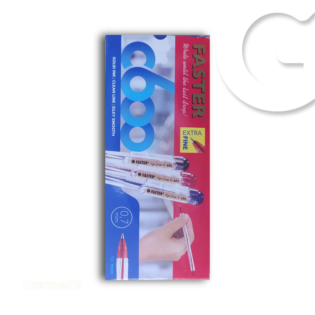 

Gramedia Gorontalo - Faster Ballpen CX 606/606 Hitam/12