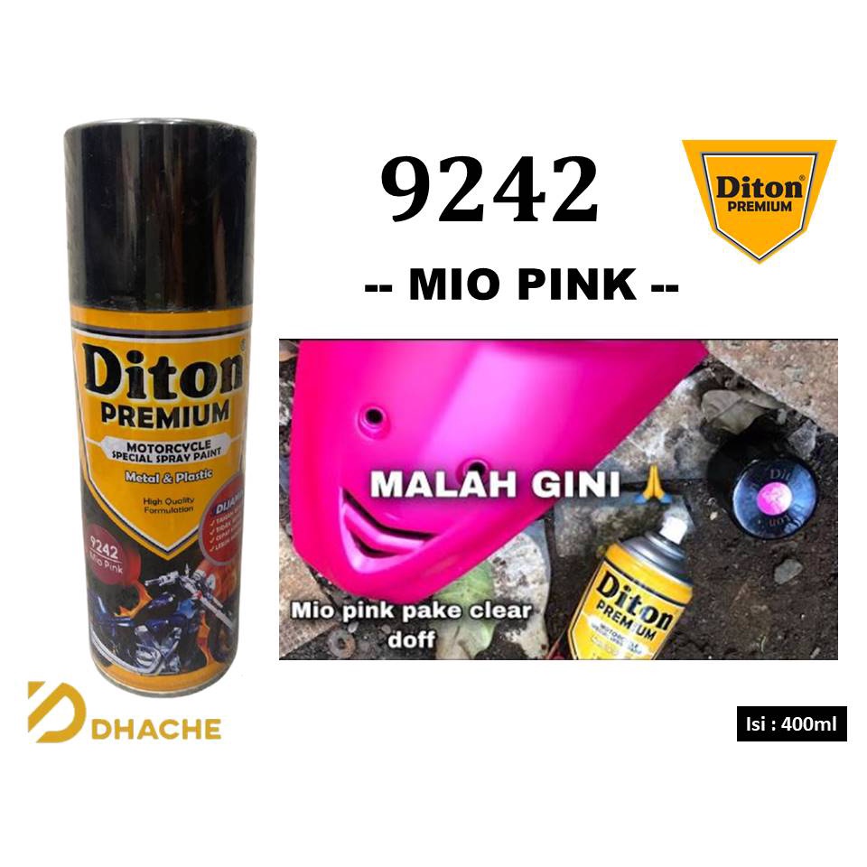 Cat Pilox Diton Premium MIO PINK 9242 400cc warna Magenta merah muda yamaha mio j sepeda motor mobil