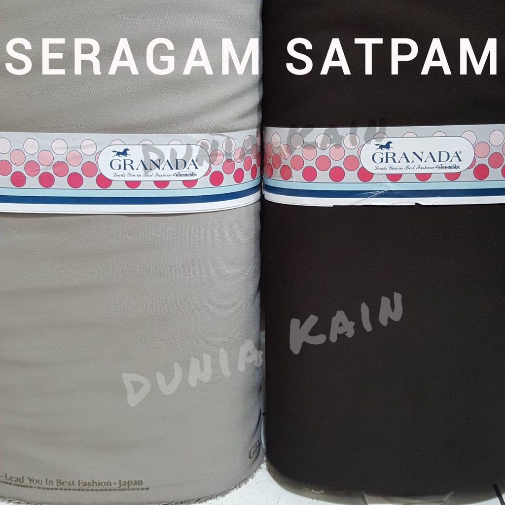 Bahan Kain seragam Satpam motif polos merek Granada - Kain Celana Satpam - Kain Baju Satpam - Seraga
