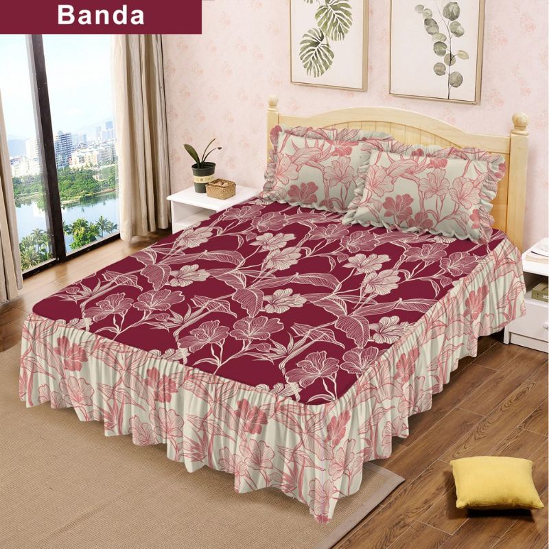 Sprei Rumbai Lady rose uk 180x200 motif Banda