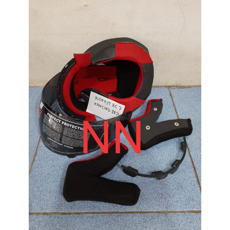 busa helm KYT RC7 KANCING BESI KACA HITAM SMOKE