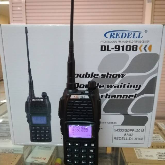 HT Redel DL 9108 dual band 5 watt garansi 1 tahun free program frekuensi