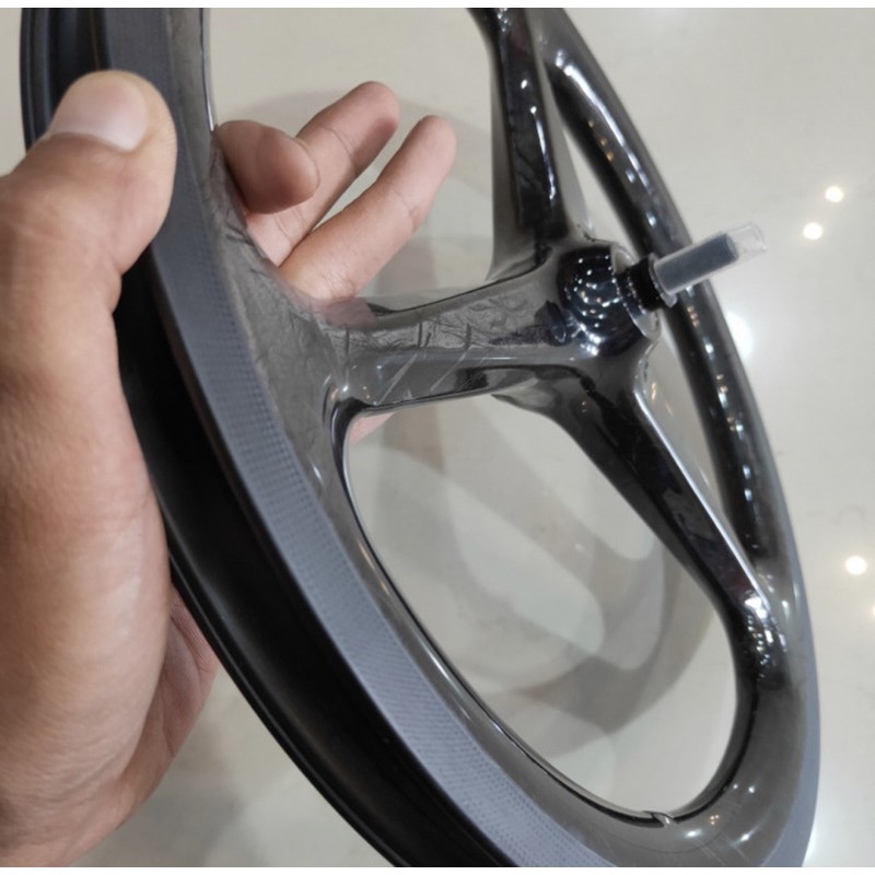 Wheelset 3 spoke trispoke carbon vbrake luce element 16 349 front only