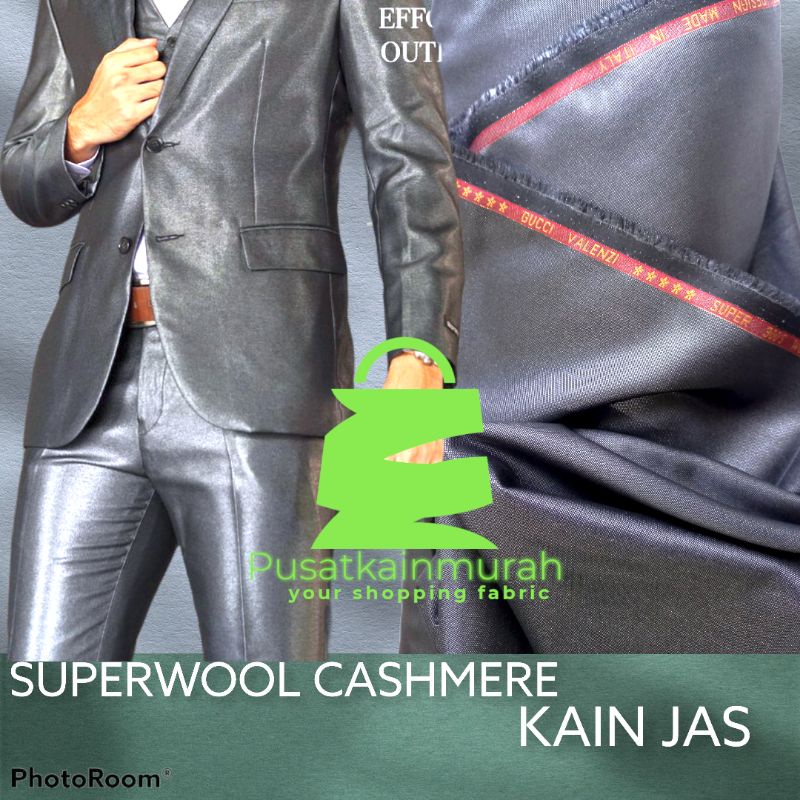 Super wool Cashmere Bahan Mengkilap  kain Jas Bahan kain celana Mengkilap
