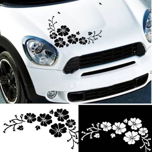 Promo Stiker cap mobil mobif bunga cutting mobil toyota daihatsu avanza ayla terlaris honda brio