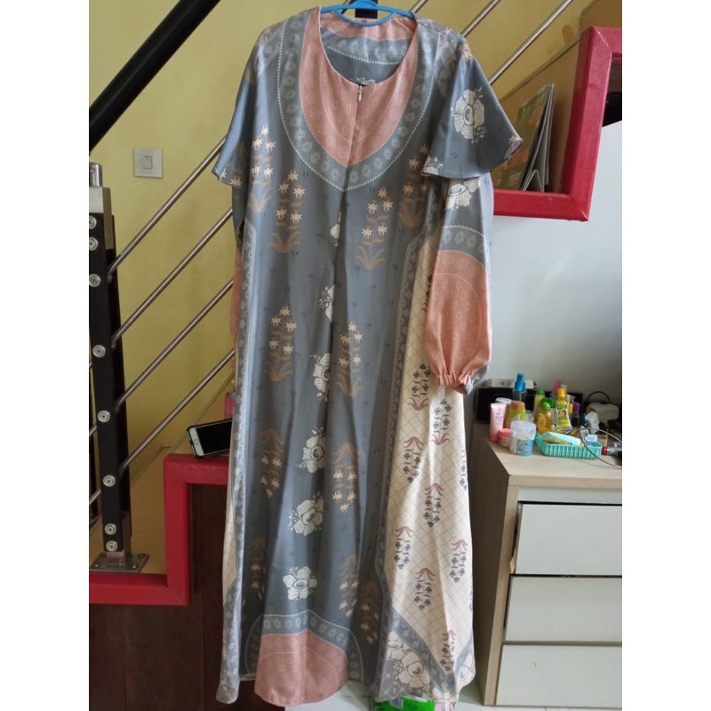 preloved gamis dress batik motif mirip Ria miranda