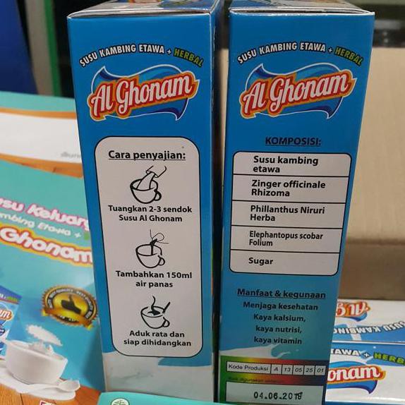 

ORI SUSU KAMBING ETAWA PLUS HERBAL AL GHONAM ORIGINAL BPOM !!!