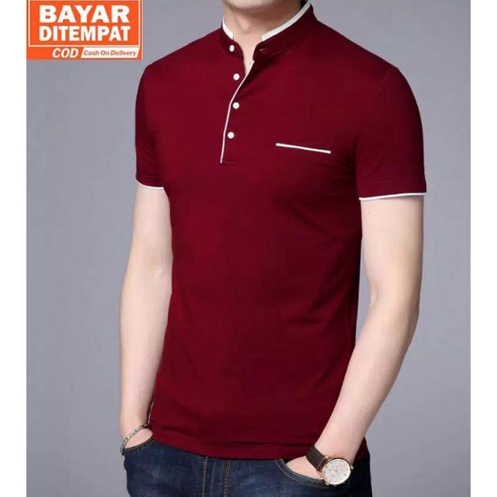 kaos koko shanghai lengan pendek