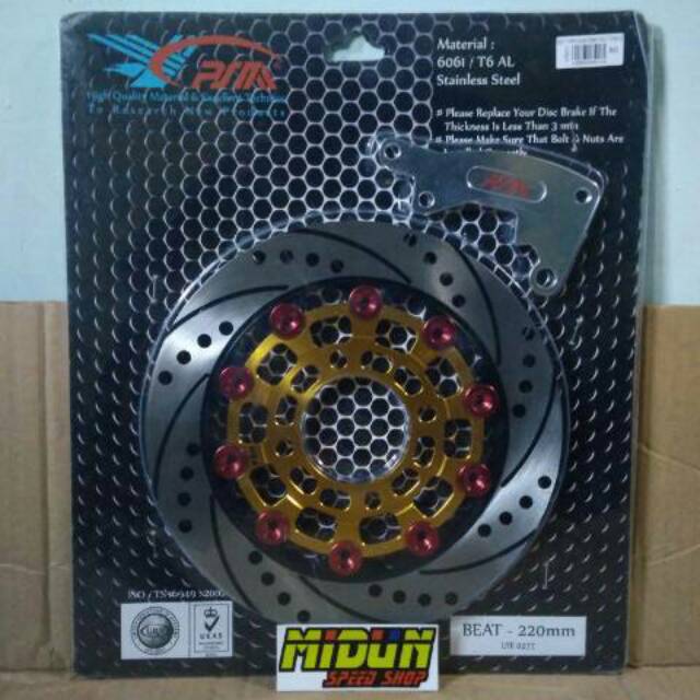 Piringan cakram depan floating Psm Honda Beat Scoopy Vario 220mm
