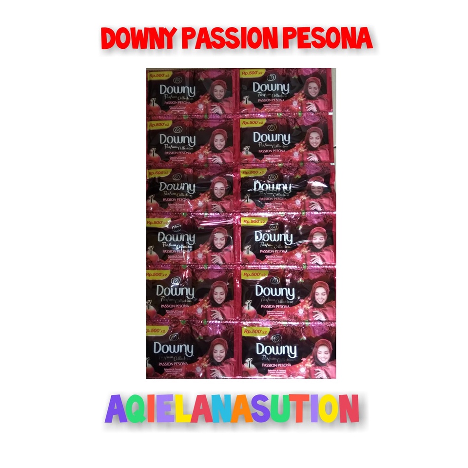 DOWNY PASSION PESONA 1 Renceng Isi 24 Sachet Netto 10 mL PEWANGI DAN PELEMBUT PAKAIAN