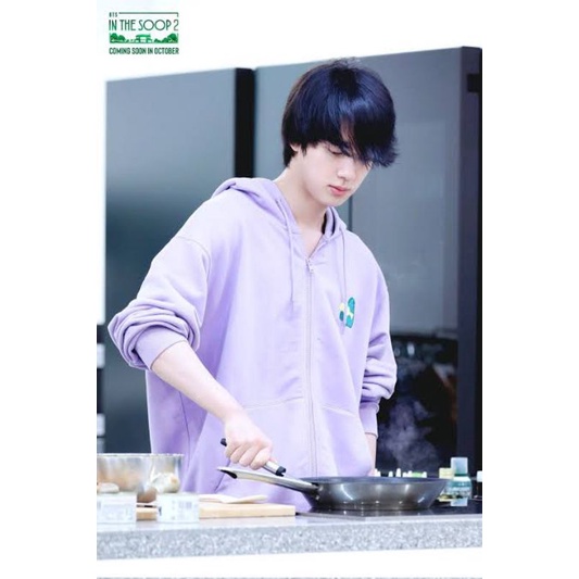 Jaket Zipper  BTS Seokjin In The Soop season 2 DTF Print sablon depan belakang