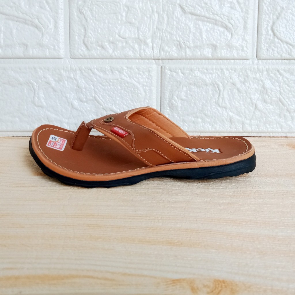 Sandal Anak Laki-Laki Jepit Kickers Pro VULGO Size 28-37 Coklat