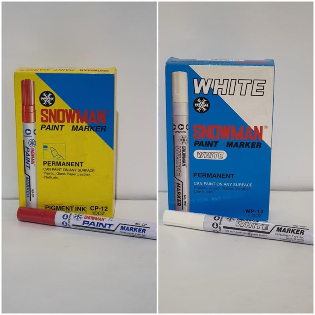

Spidol Paint Marker Snowman Putih Merah WP 12