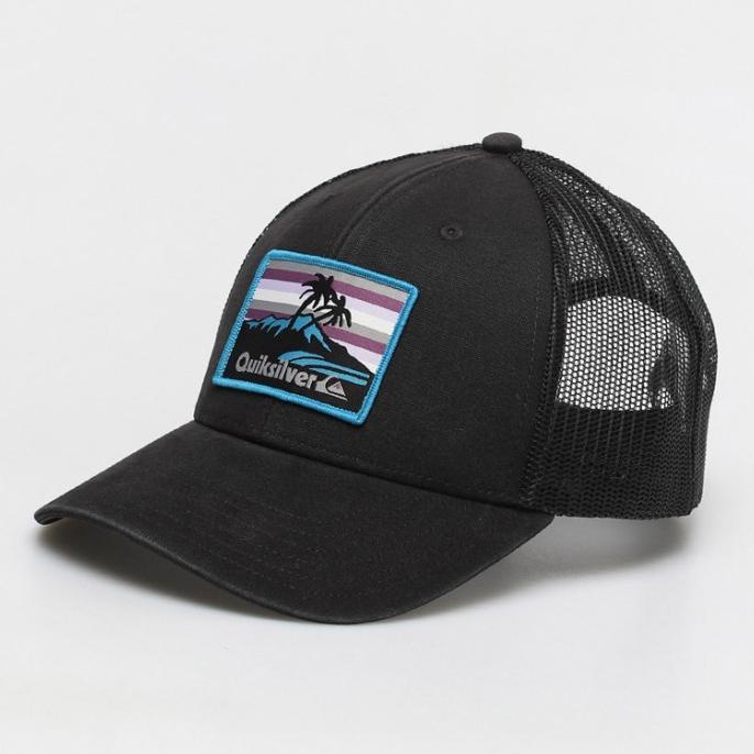 Topi Quiksilver Clean Meanie Trucker Cap Washed Black Original
