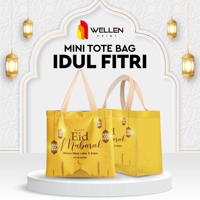 Mini Tote Bag Idul Fitri Souvenir Tas Parcel Lebaran Goodiebag Hampers