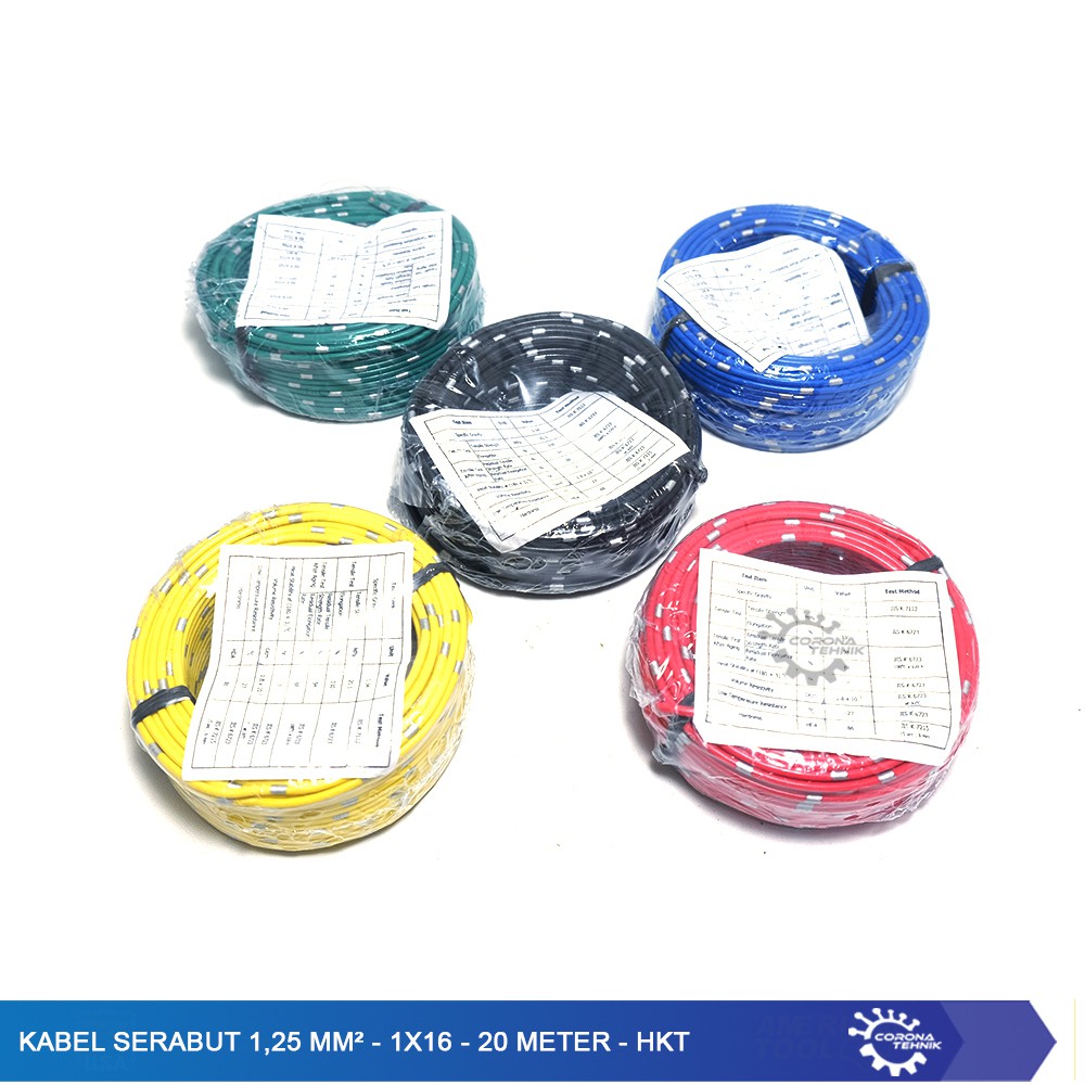 HKT - Kabel Serabut 1,25 mm² - 1x16 - 20 Meter