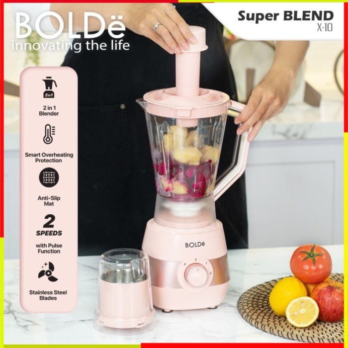 BLENDER BOLDE SUPER BLEND X10 BLENDER BLANDER DAGING BUMBU BELENDER JUICER JUSER PLASTIK KACA MINI K
