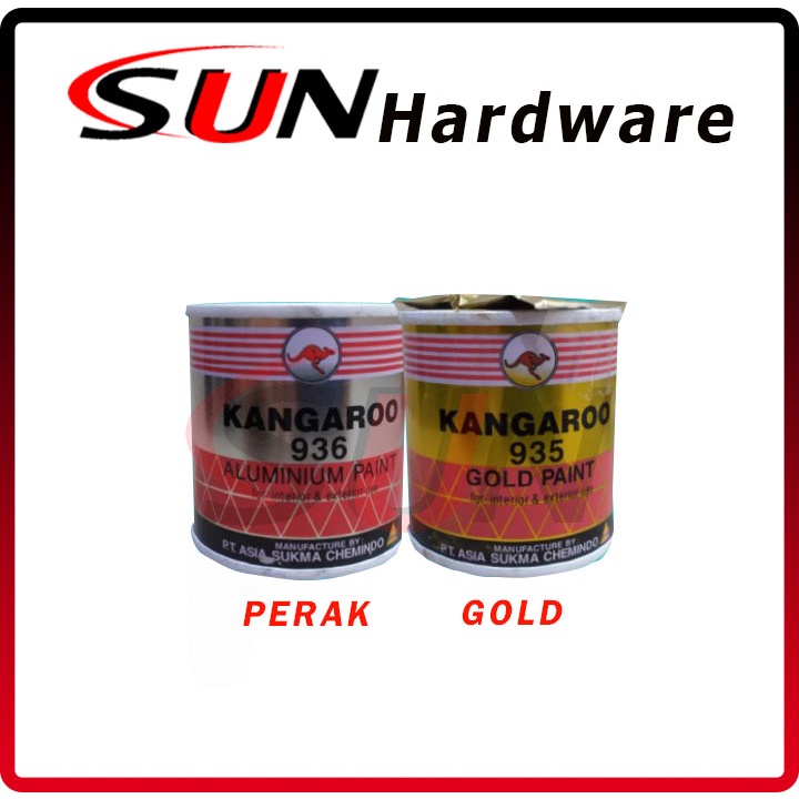 Cat Minyak Besi Kayu Alumunium Perak Chrome Gold Emas 100 Ml Kangaroo