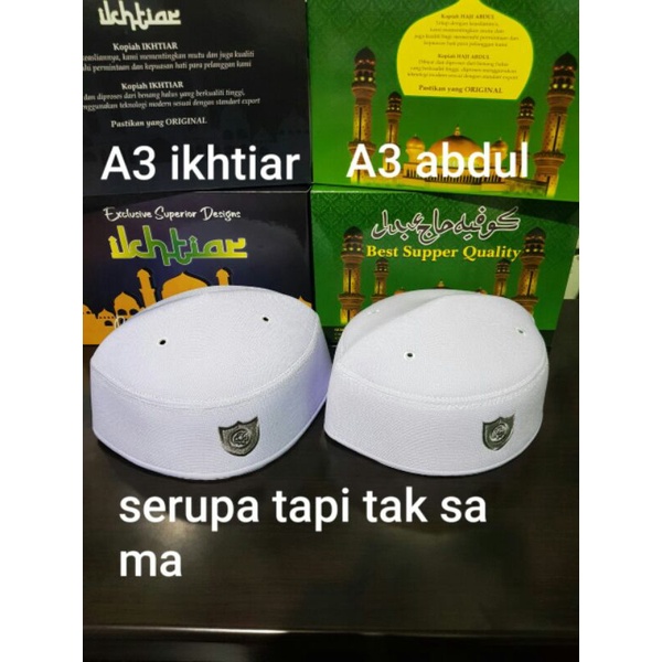 peci Malaysia A3 IKHTIAR setara A3 abdul kareem songkok kopiah