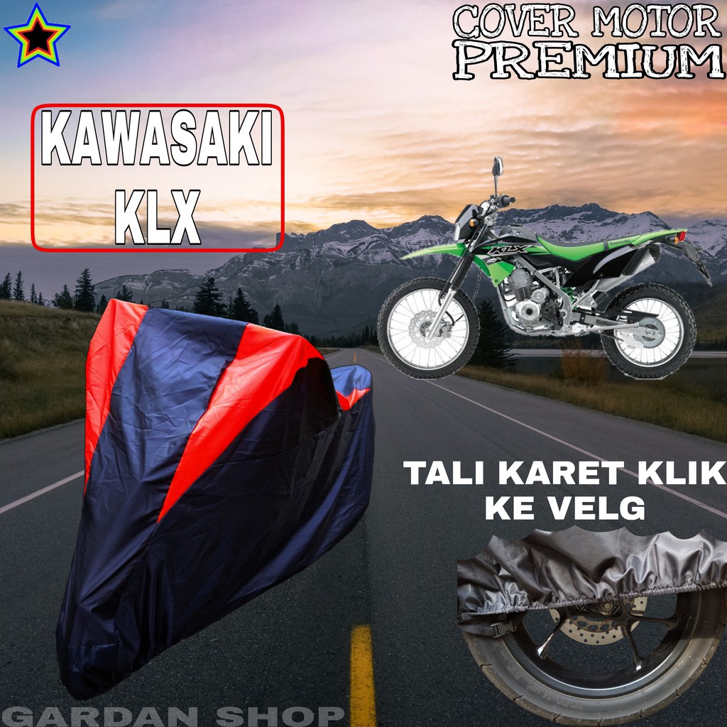 Sarung Motor KAWASA KLX Hitam MERAH Body Cover Penutup Pelindung Motor Kawasa PREMIUM