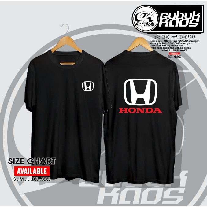 BAJU KAOS LOGO MERK HONDA V2 LOGO MERK TERKENAL - GUBUK.KAOS
