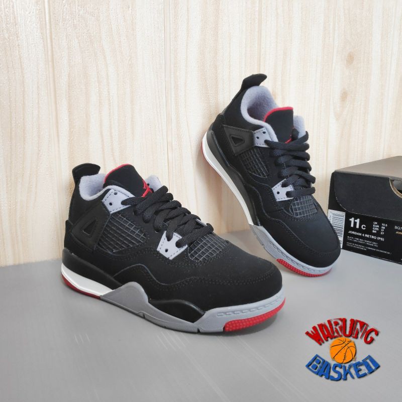 Air Jordan 4 Bred Preschool Size 11C Original