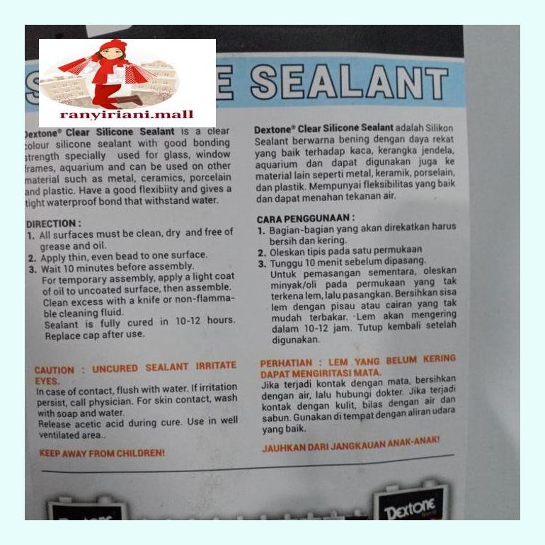 

510Fsjbran Lem Kaca Sealant 70Gr Bening Lem Akuarium Dll Rany5Ckhd