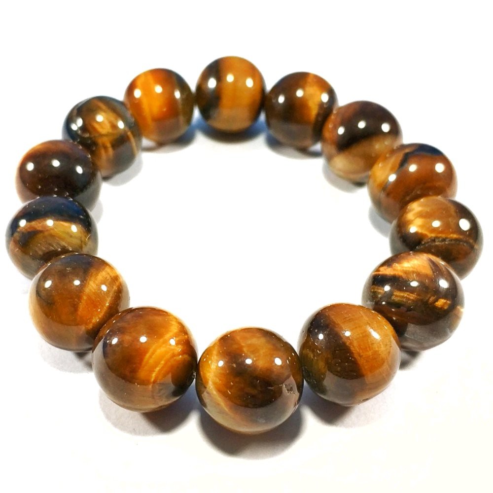 GELANG NATURAL TIGER EYE MEWAH DAN TERMURAH 14MM